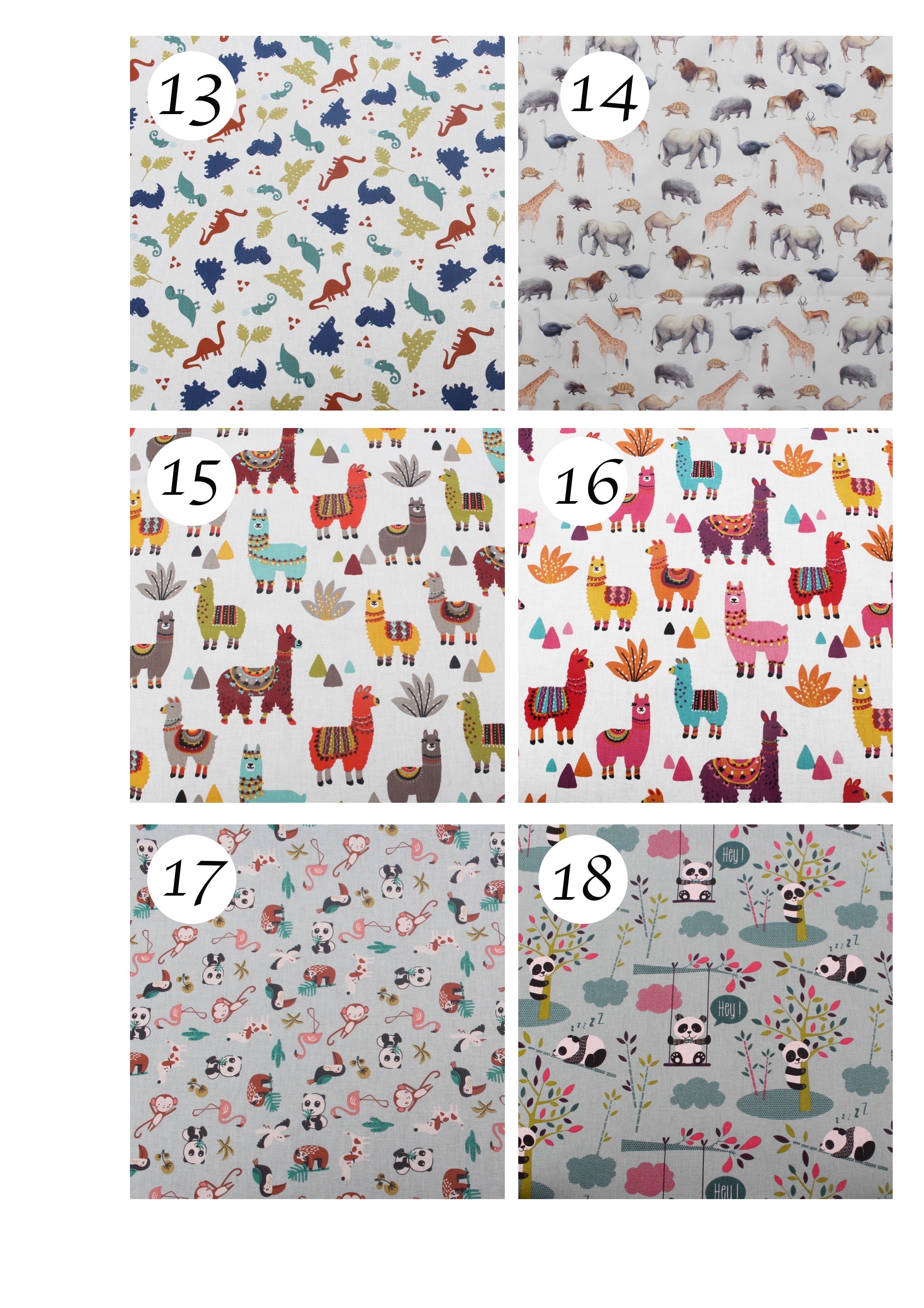 Lot de 10 cotons lavables et panier personnalisé – Thème Animaux rigolos