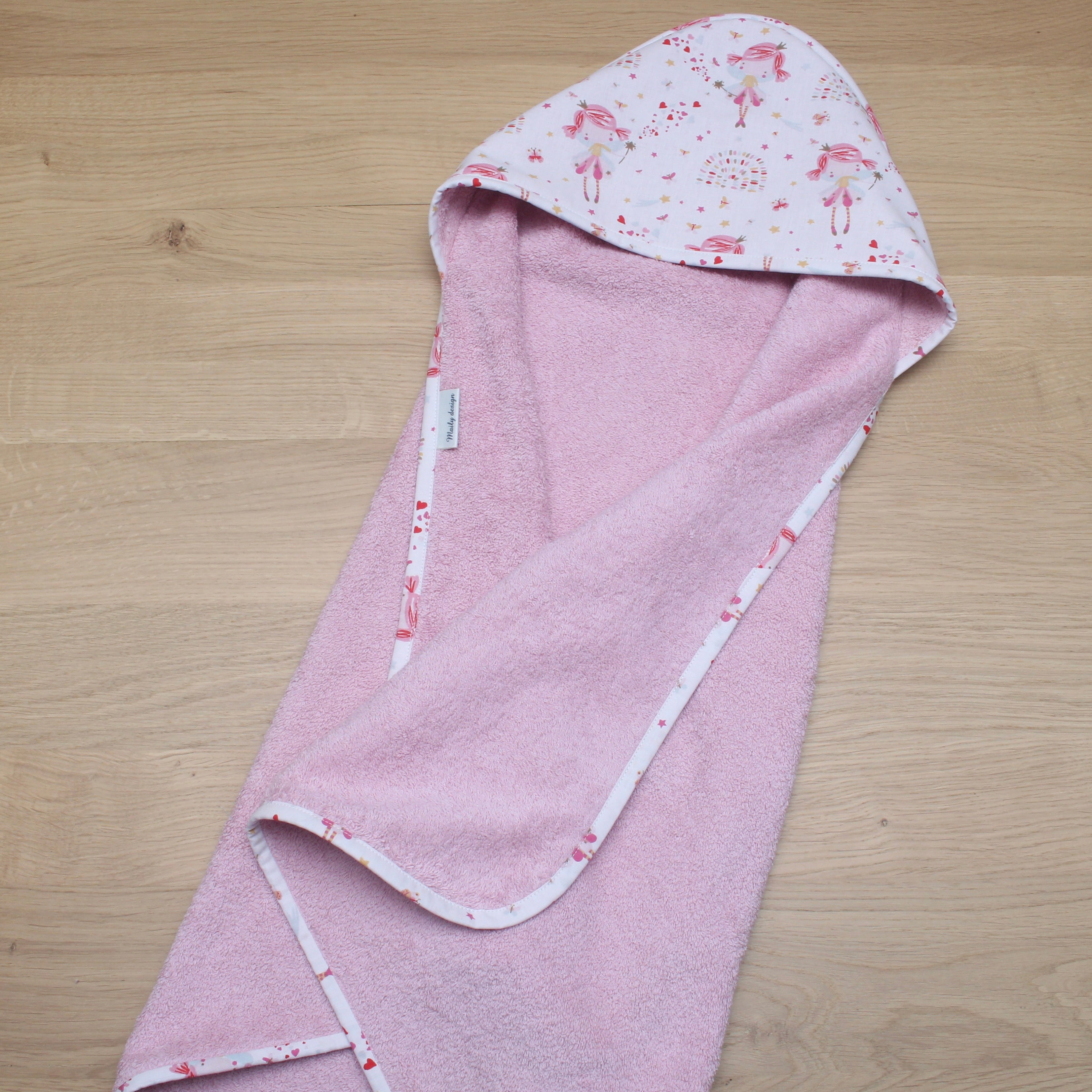 Sortie de bain bébé personnalisable - Thème Petites Fées