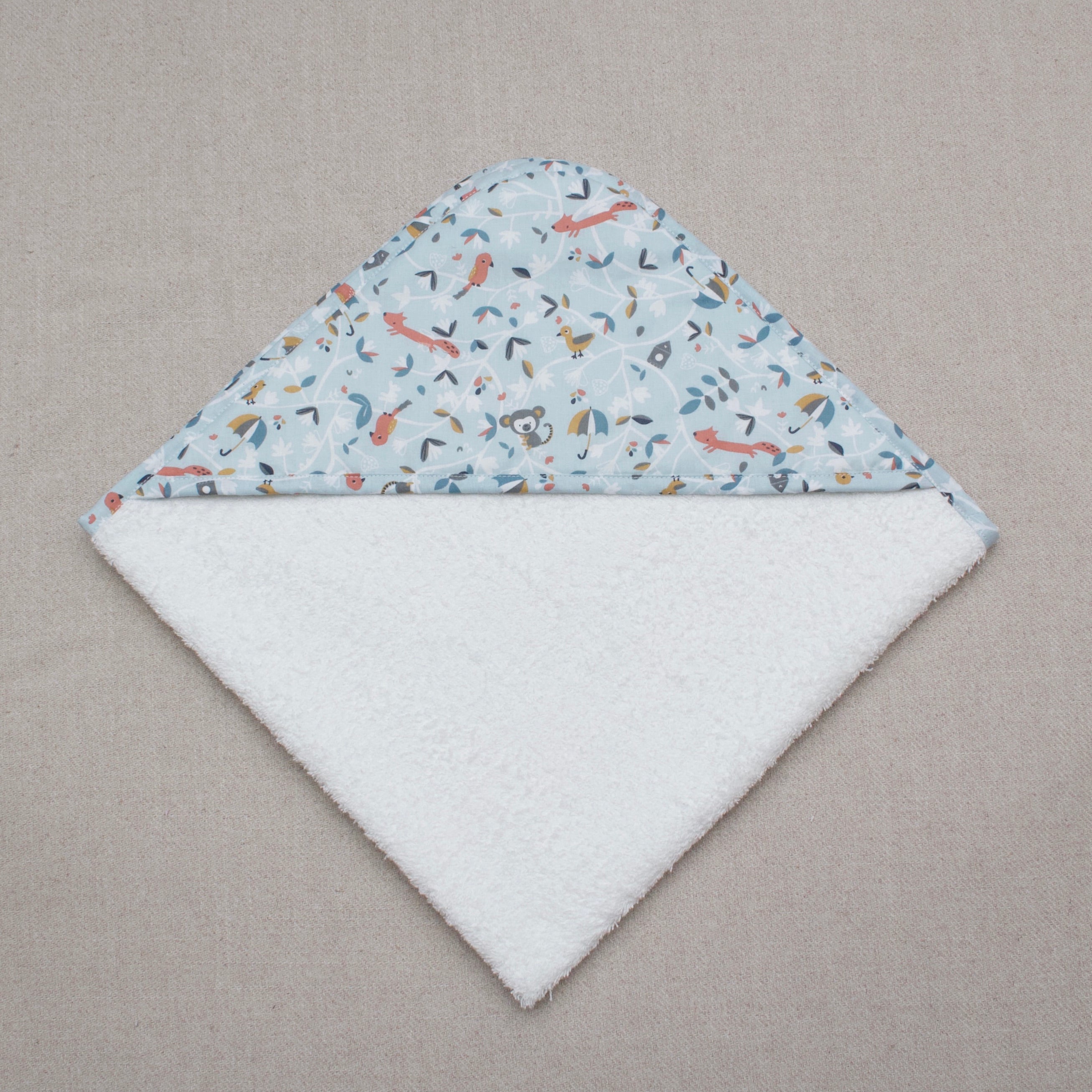 Sortie de bain bébé personnalisée – Thème Animaux rigolos