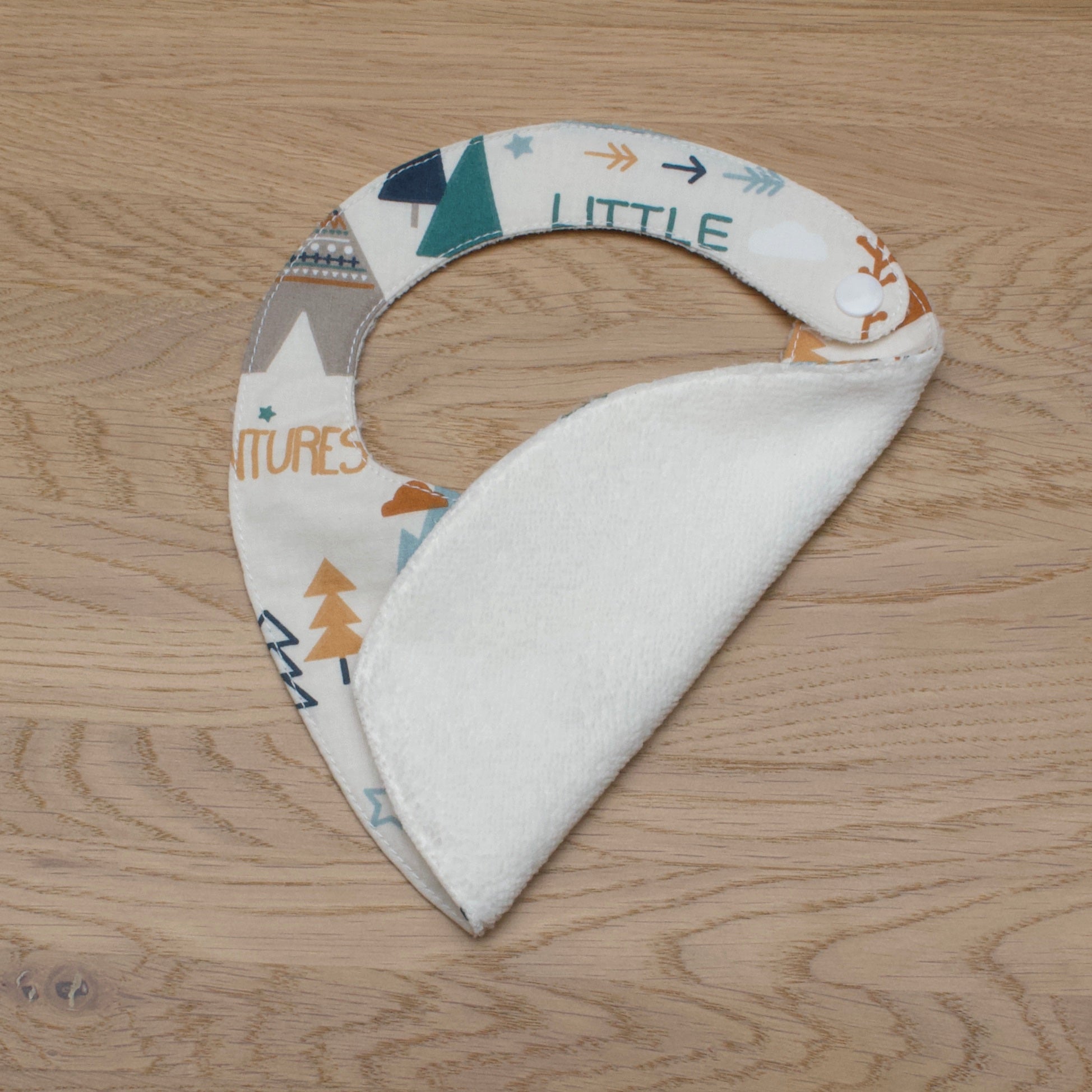 Bavoir taille naissance, motif au choix, fait main