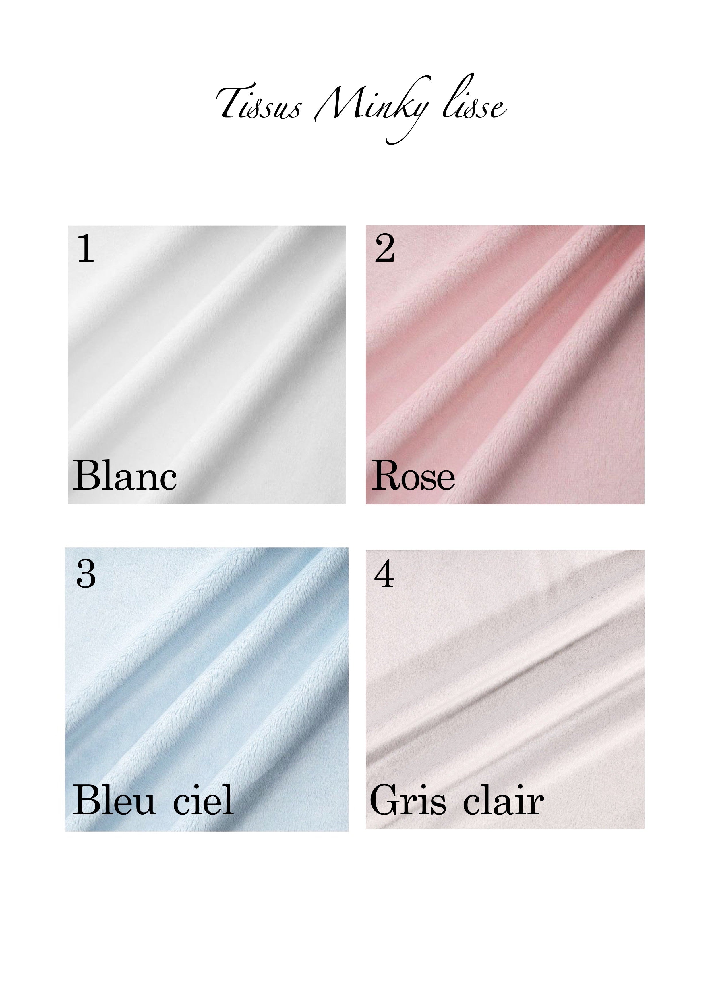 Doudou plat personnalisé avec une broderie, motif et couleur au choix