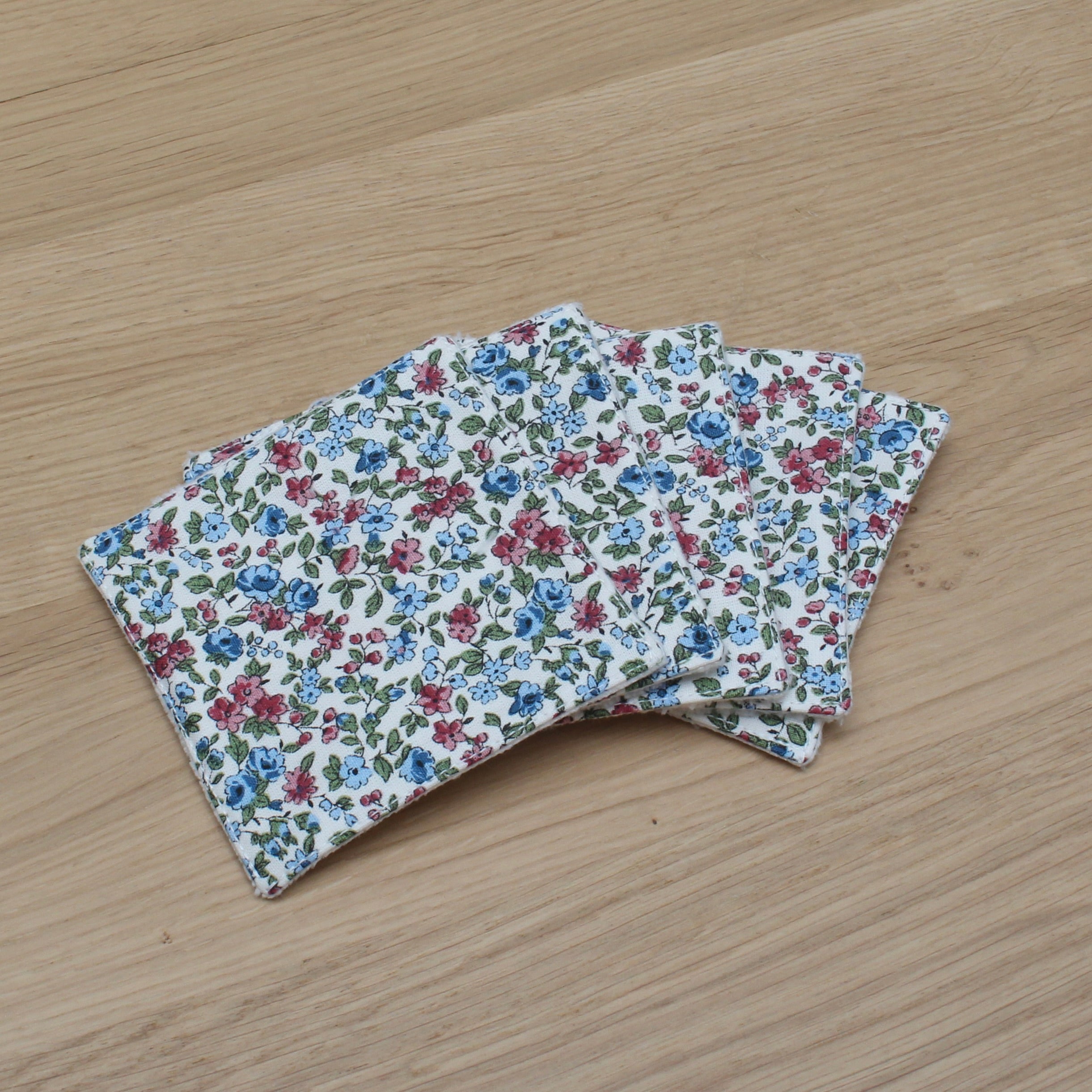 Lot de 5 cotons lavables pour bébé – Thème Jolies fleurs