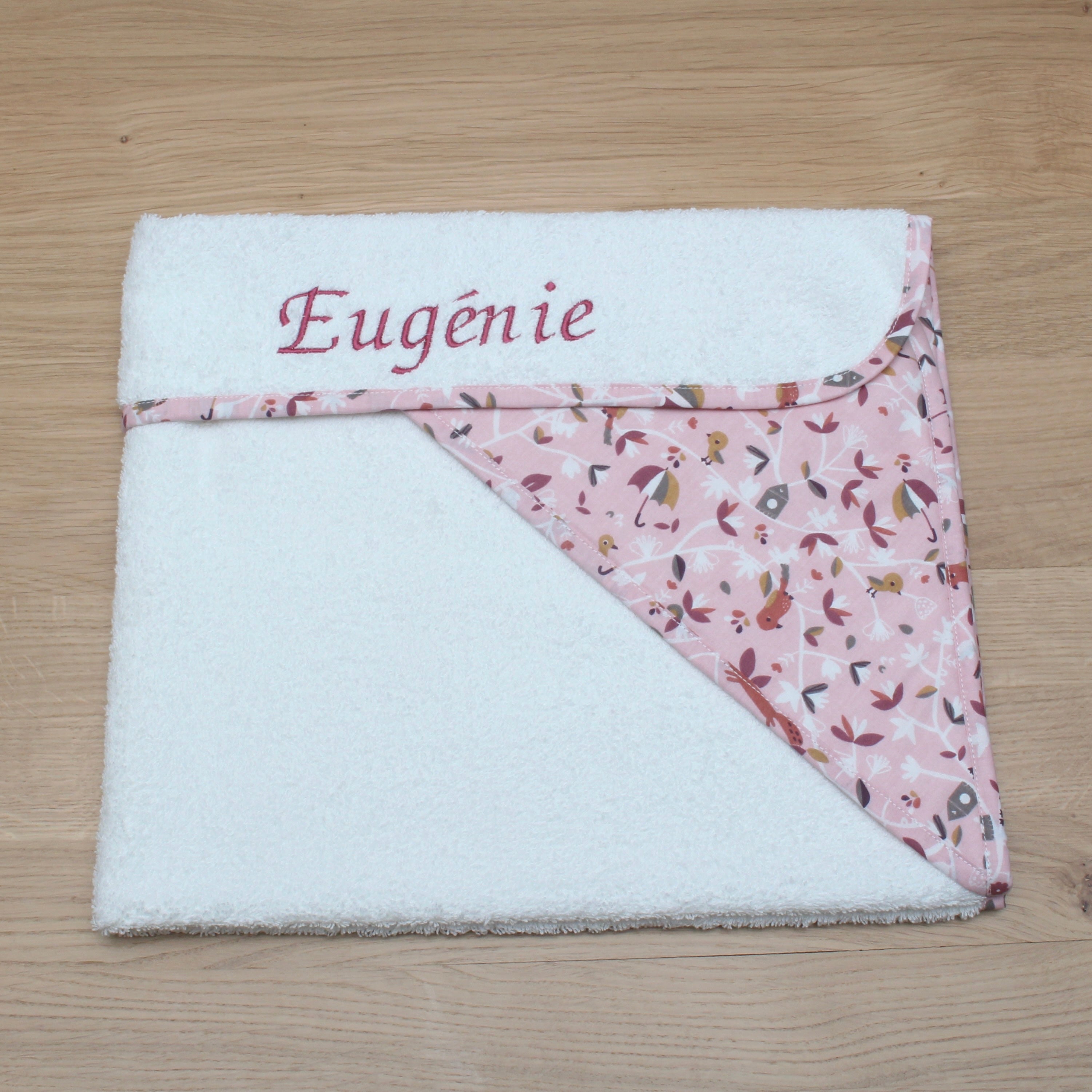 Pack naissance "Renard rose" CADEAU FAIT MAIN POUR BEBE