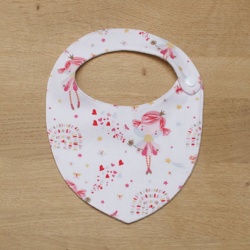 Bavoir naissance "fée rose"