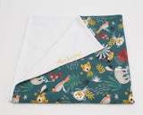 COUVERTURE BEBE PERSONALISEE - BRODERIE  PRENOM ET MOTIFS AU CHOIX