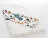 Pack naissance  "Tropical, fond blanc"