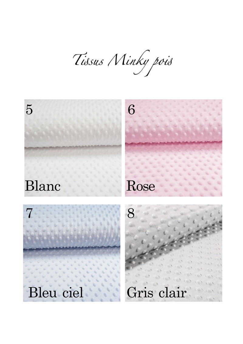 COUVERTURE BEBE PERSONALISEE - BRODERIE  PRENOM ET MOTIFS AU CHOIX